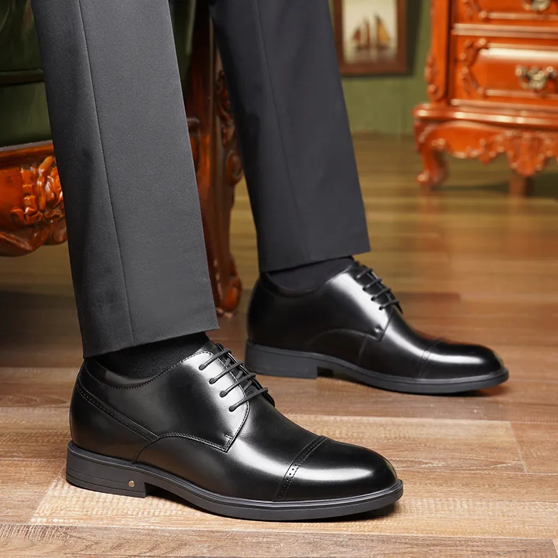 LAORENTOU Dress Shoes Men Low Top Black-11