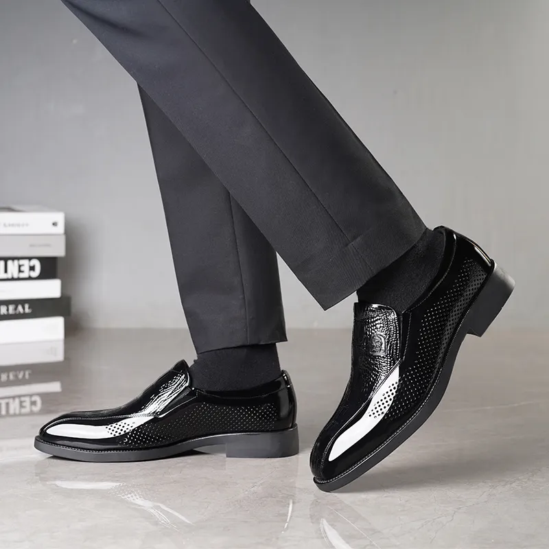 LAORENTOU Dress Shoes Men Low Top Black/Brown/Blue-9