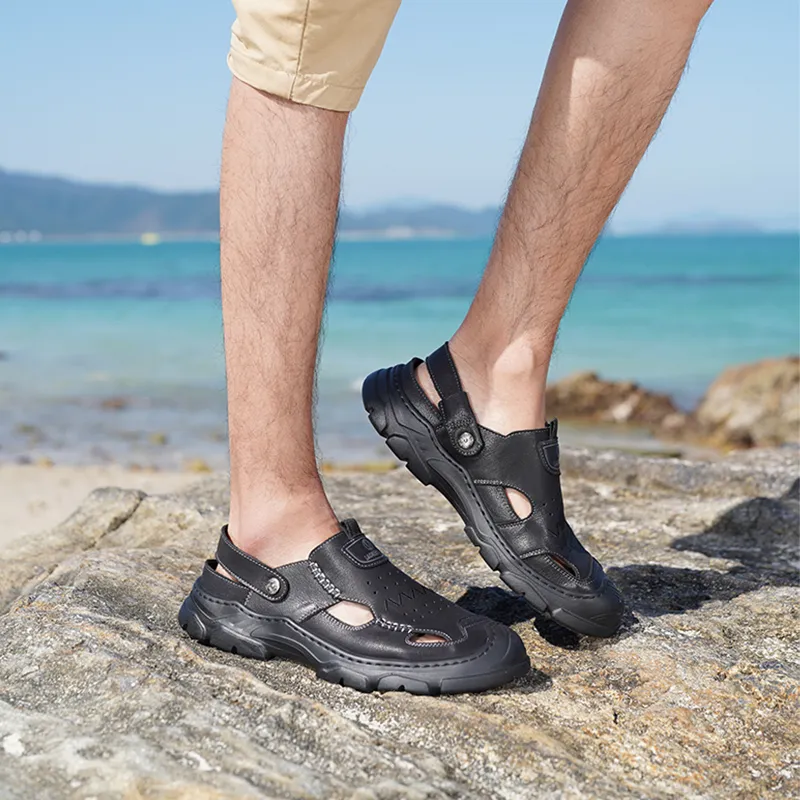 LAORENTOU River Trekking Shoes Men Black-4