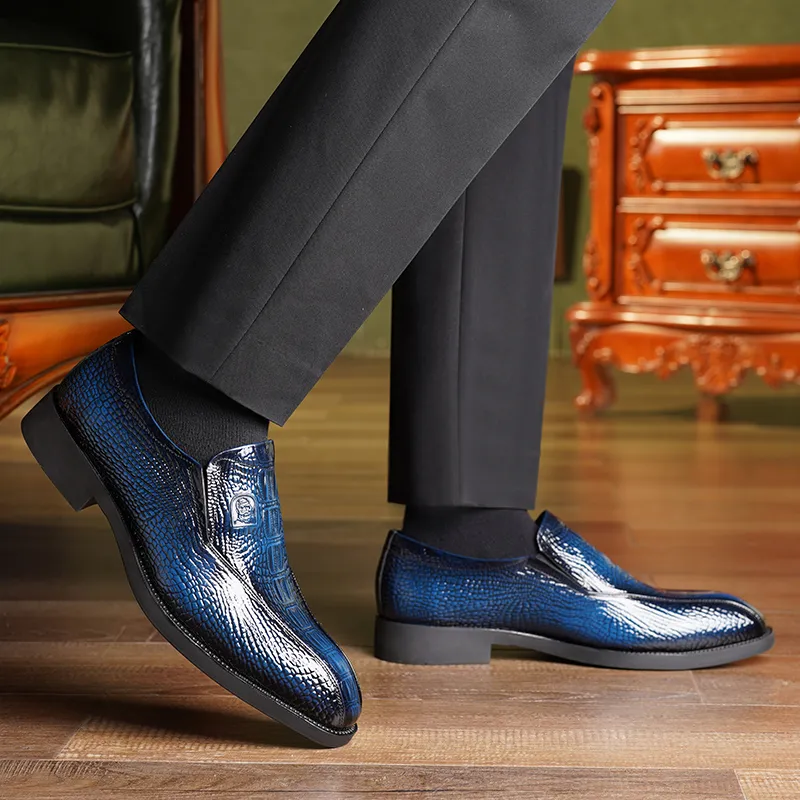 LAORENTOU Dress Shoes Men Low Top Black/Brown/Blue-21