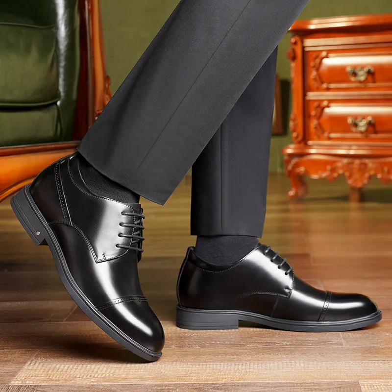 LAORENTOU Dress Shoes Men Low Top Black-13