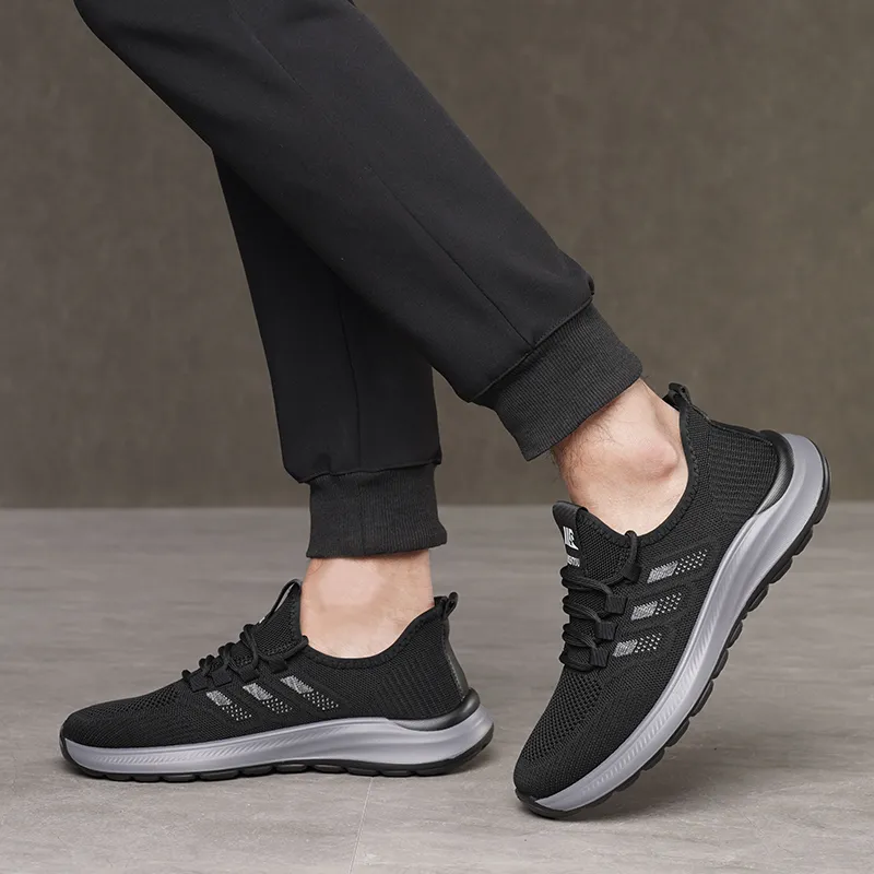 LAORENTOU Casual Shoes Men Low Top Gray-4