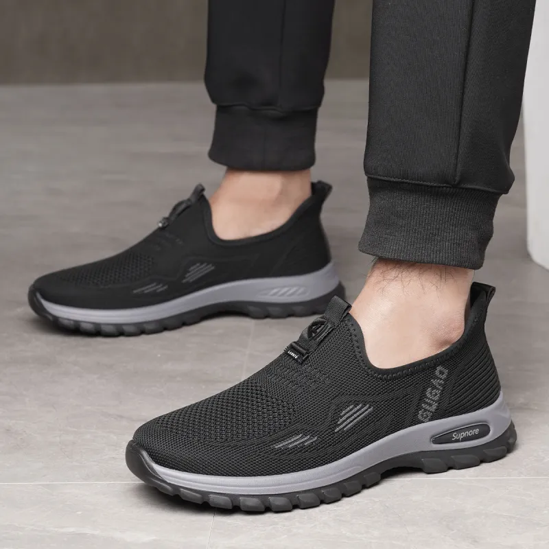 LAORENTOU Casual Shoes Men Low Top Black-4
