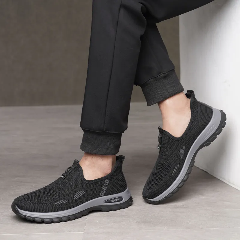 LAORENTOU Casual Shoes Men Low Top Black-5