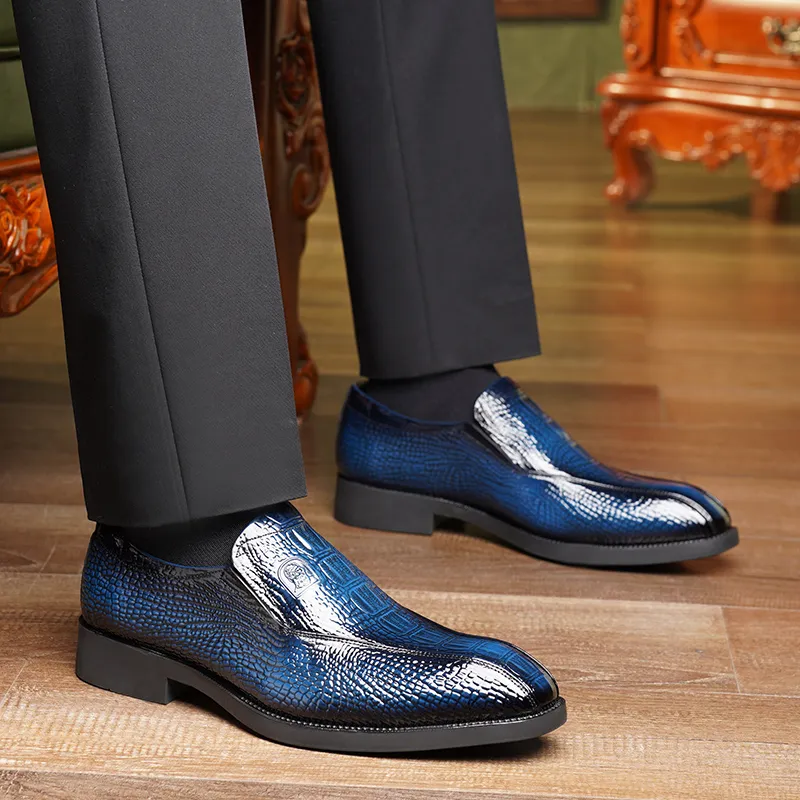 LAORENTOU Dress Shoes Men Low Top Black/Brown/Blue-20