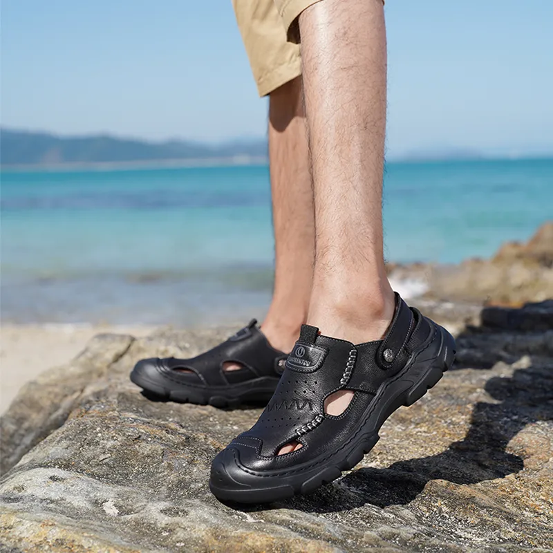 LAORENTOU River Trekking Shoes Men Black-5