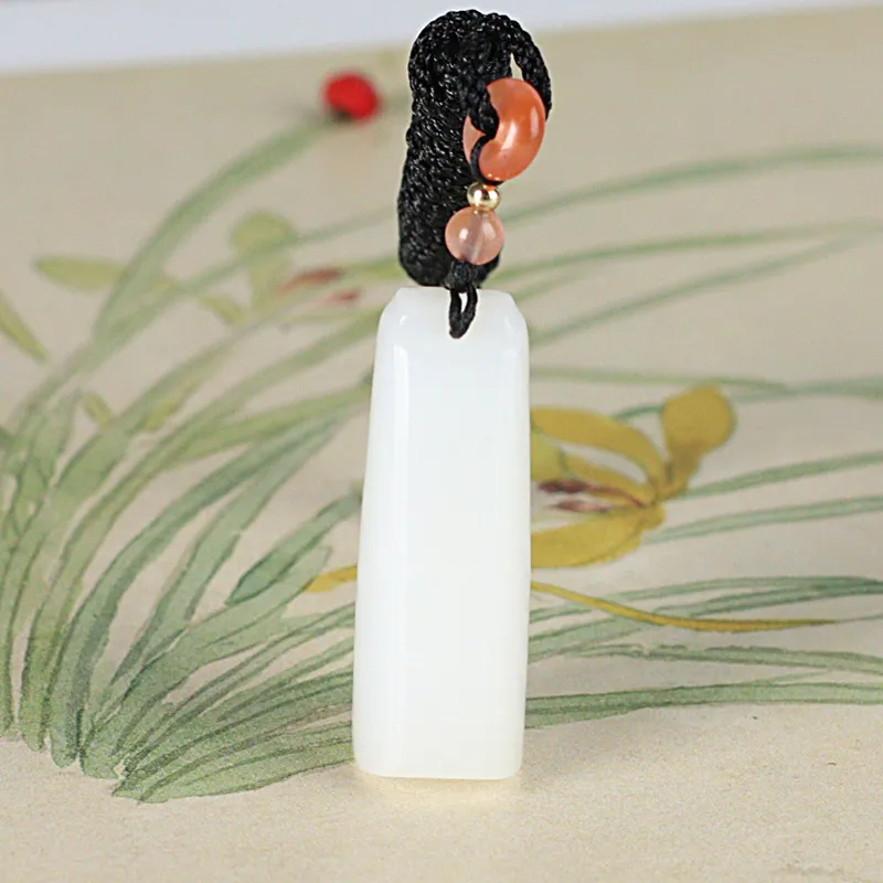 Treasure Necklaces White Jade Unisex-5