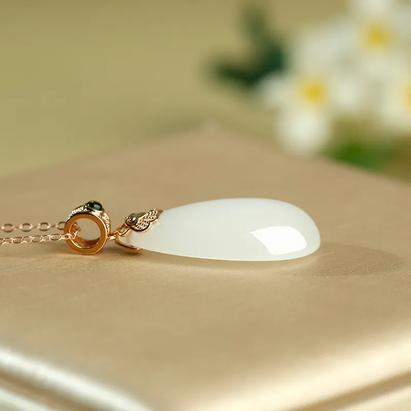 Treasure Necklaces White Jade Women's-4