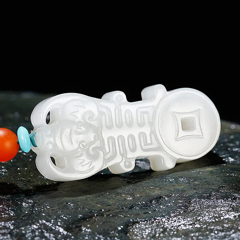 Treasure Necklaces White Jade Unisex-1