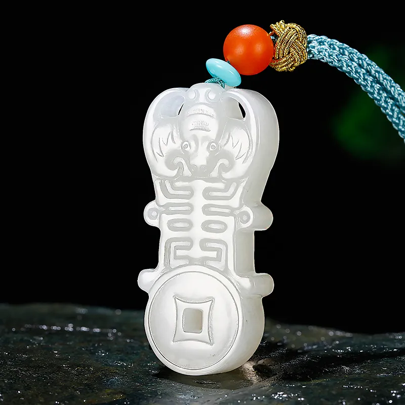 Treasure Necklaces White Jade Unisex-4