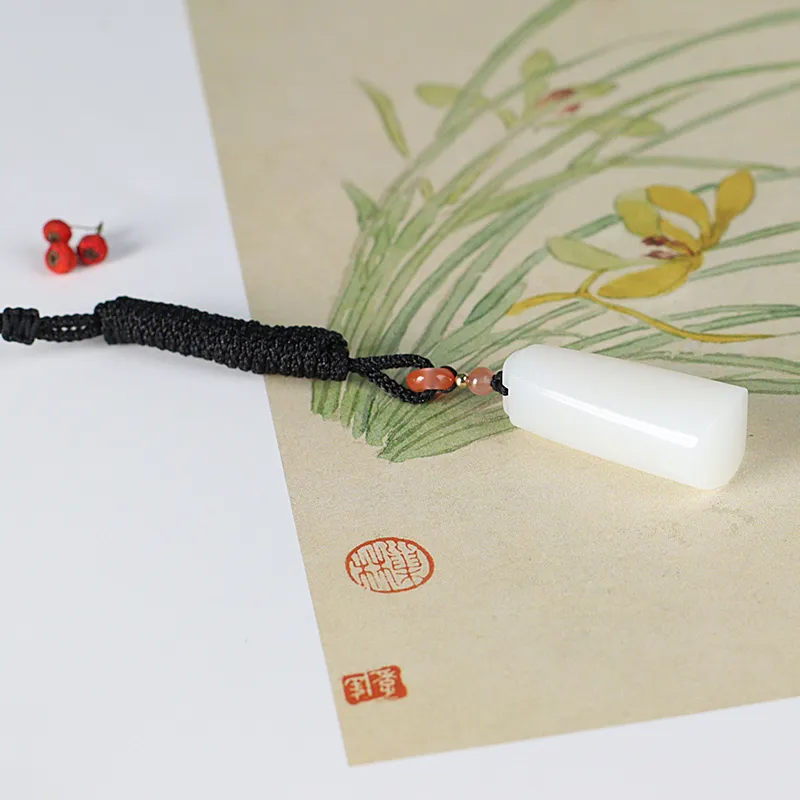 Treasure Necklaces White Jade Unisex-3
