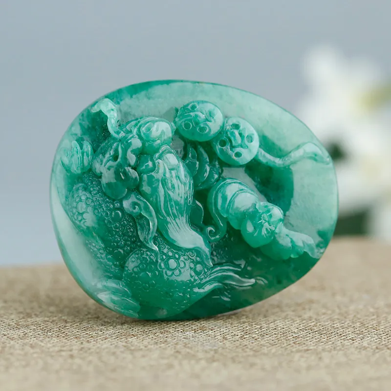 Treasure Dushan Jade Pendants Unisex-3
