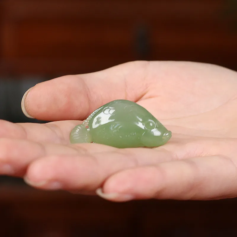 Treasure Pendants Green Jade Unisex-3