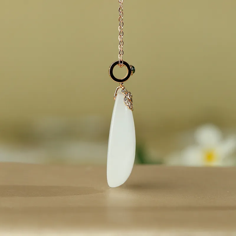 Treasure Necklaces White Jade Women's-5