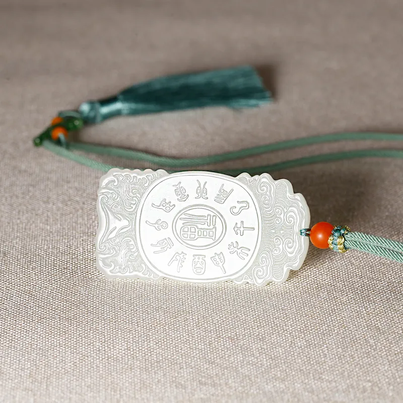 Treasure Necklaces White Jade Unisex-4