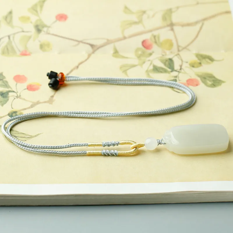 Treasure Necklaces White Jade Women's-6