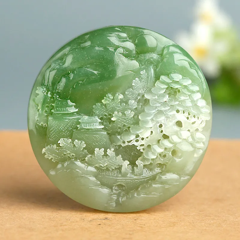Treasure Pendants Green Jadeite Unisex-1