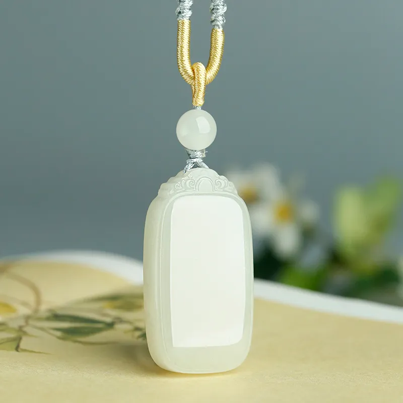 Treasure Necklaces White Jade Women's-1