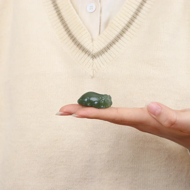 Treasure Pendants Green Jade Unisex-3
