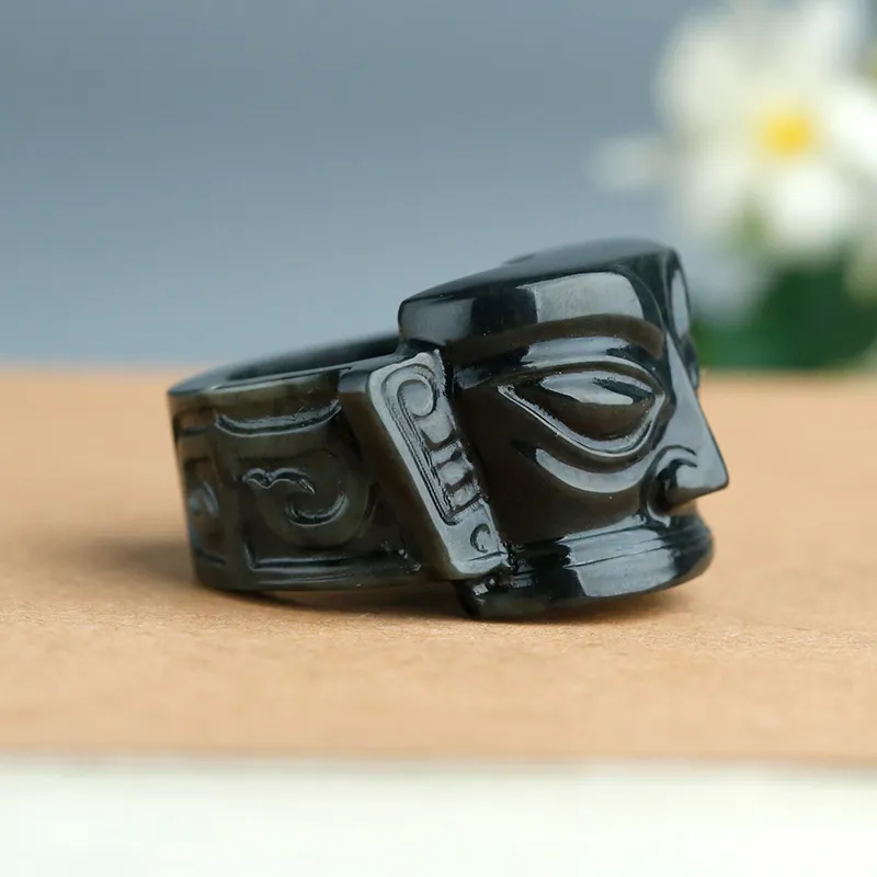 Treasure Rings Blue And White Men's-6