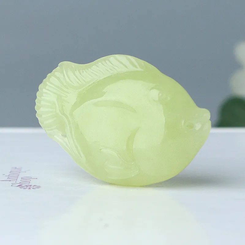 Treasure Pendants Yellow Jade Unisex-2