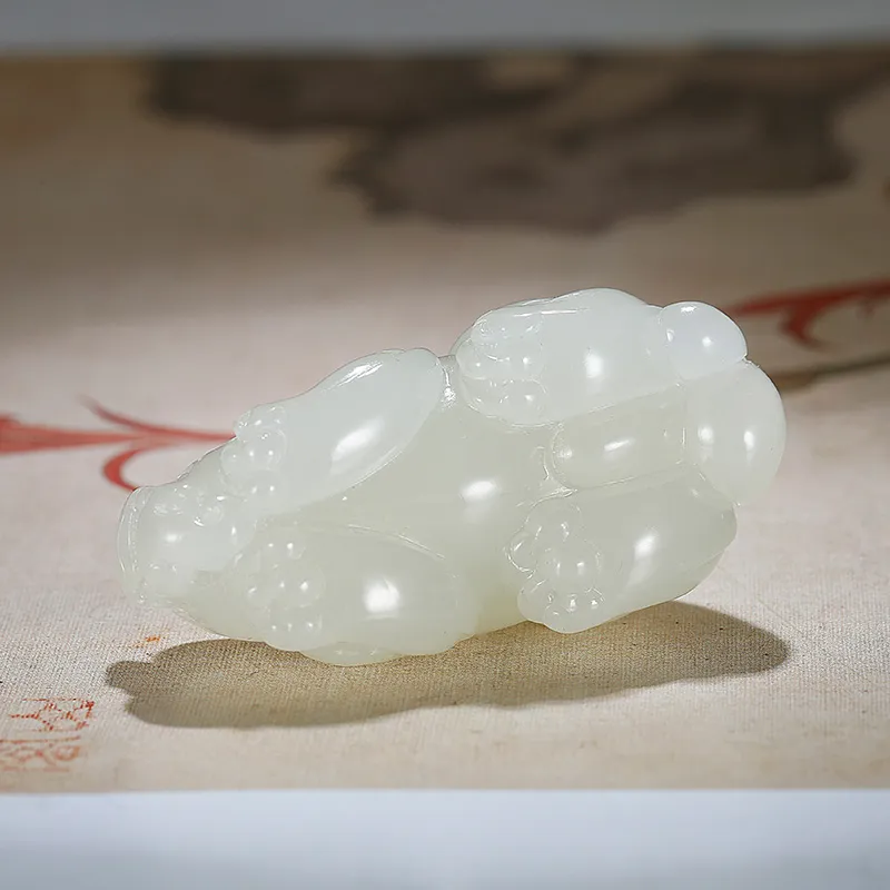 Treasure Pendants White Jade Unisex-5