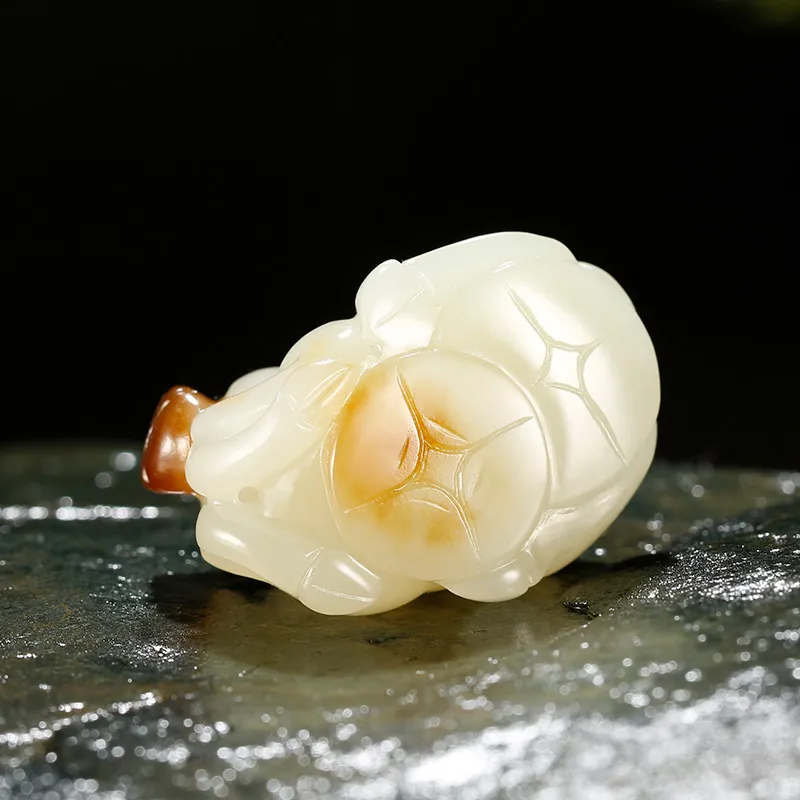 Treasure Hetian Jade Pendants White Jade/Pale Greenish White Jade Unisex-2