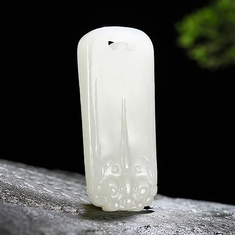 Treasure Pendants White Jade/Pale Greenish White Jade Unisex-1