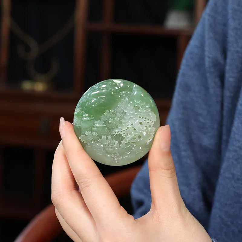 Treasure Pendants Green Jadeite Unisex-3