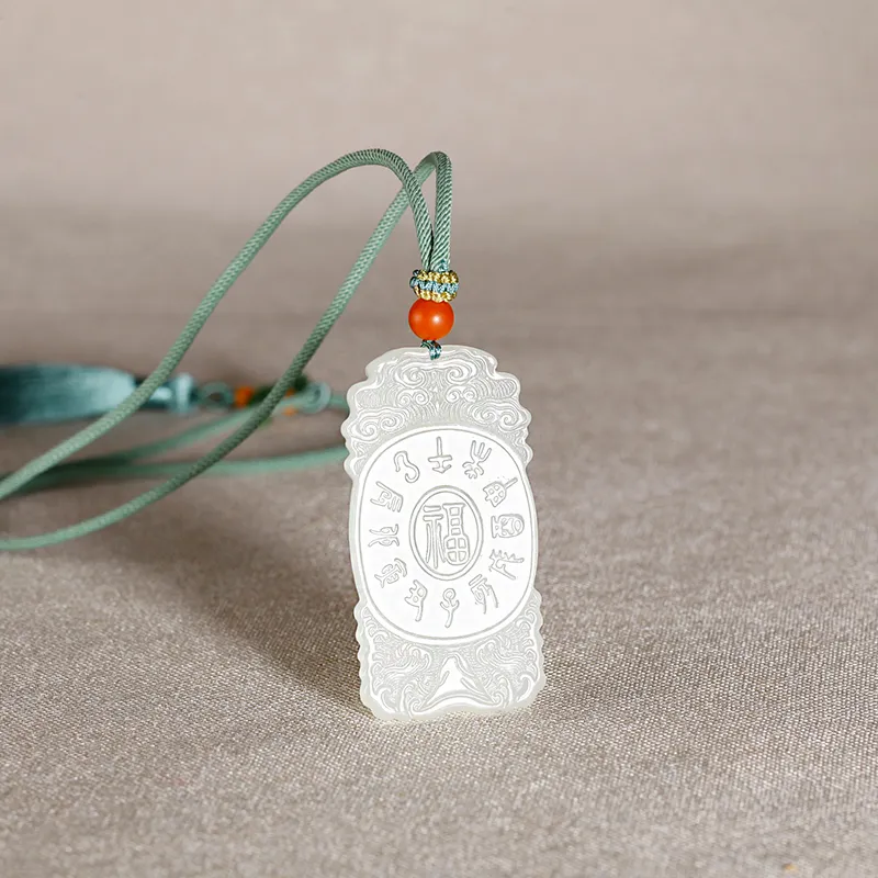 Treasure Necklaces White Jade Unisex-6