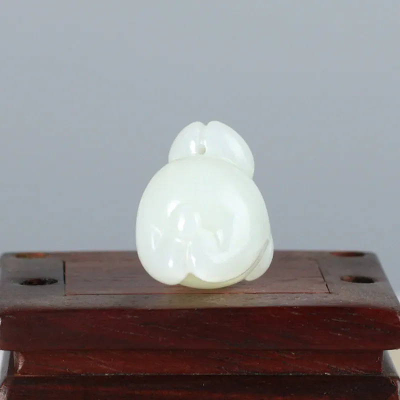 Treasure Pendants Pale Greenish White Jade Unisex-3