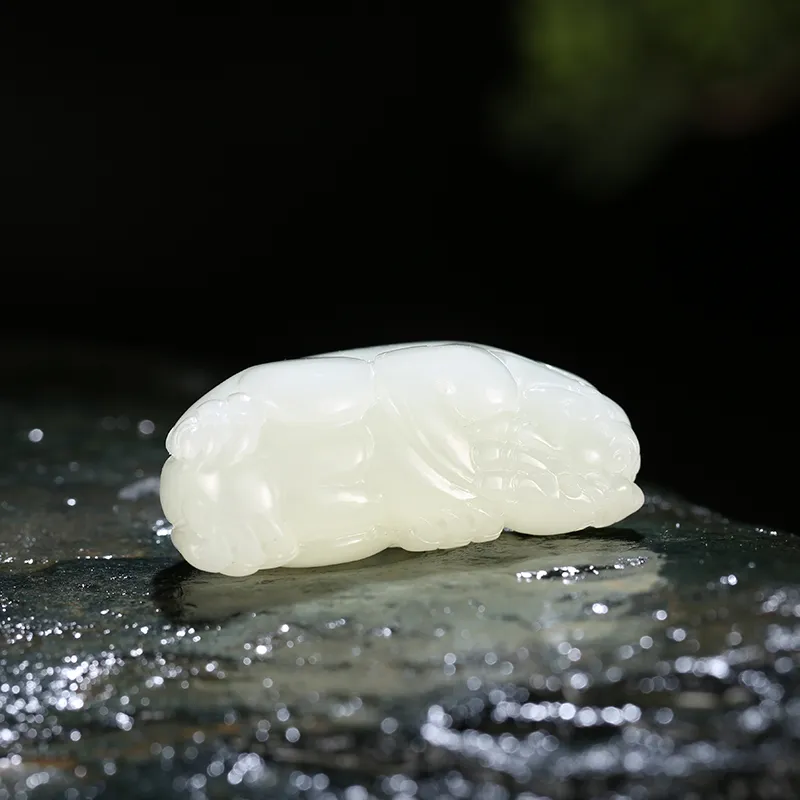 Treasure Pendants White Jade/Pale Greenish White Jade Unisex-6
