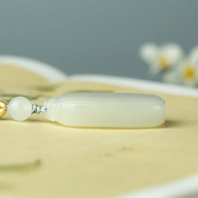 Treasure Necklaces White Jade Women's-3