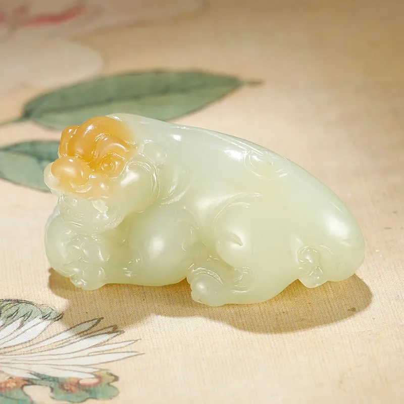 Treasure Pendants Pale Greenish White Jade Unisex-1
