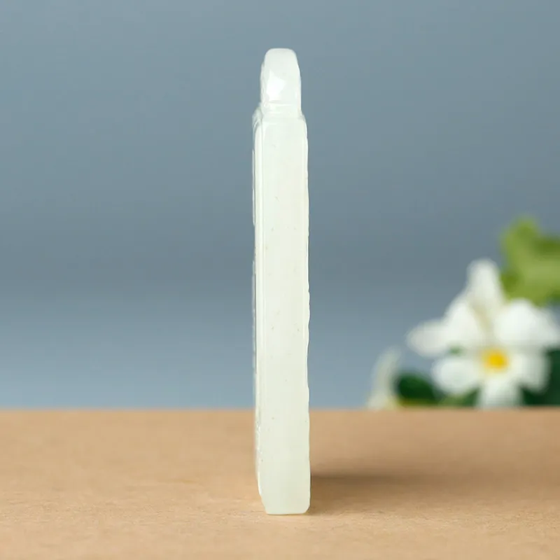 Treasure Pendants White Jade/Pale Greenish White Jade Unisex-6