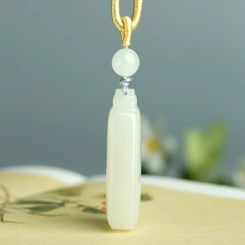 Treasure Necklaces White Jade Women's-4