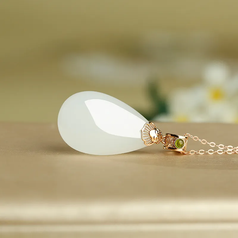 Treasure Necklaces White Jade Women's-6