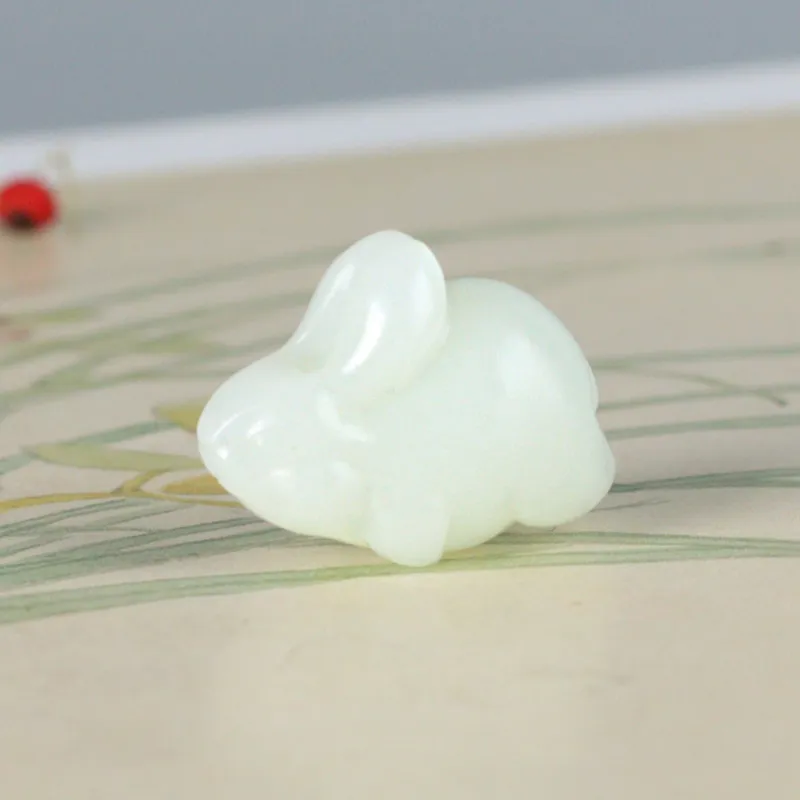 Treasure Pendants Pale Greenish White Jade Unisex-1