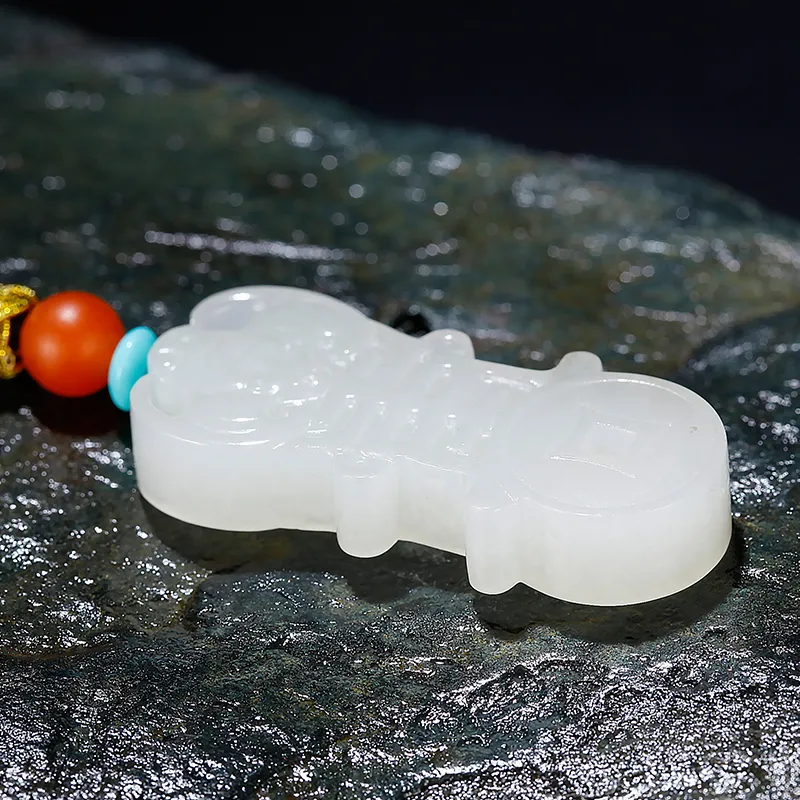 Treasure Necklaces White Jade Unisex-2