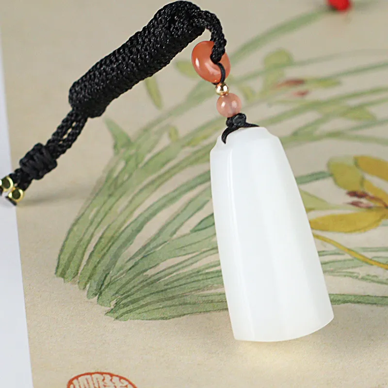 Treasure Necklaces White Jade Unisex-6