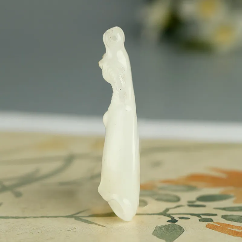Treasure Dushan Jade Carving Piece Unisex-5