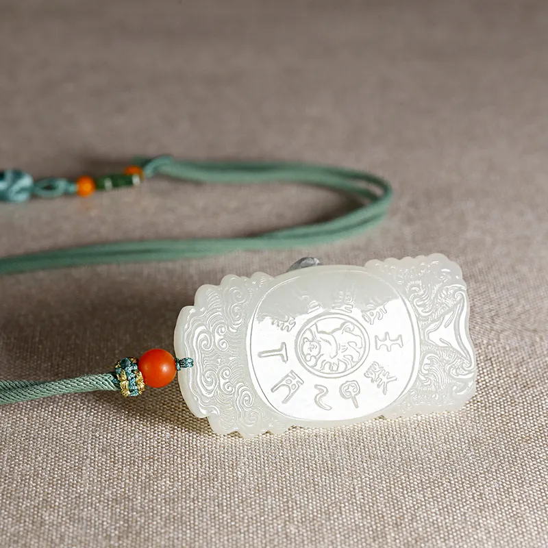 Treasure Necklaces White Jade Unisex-5