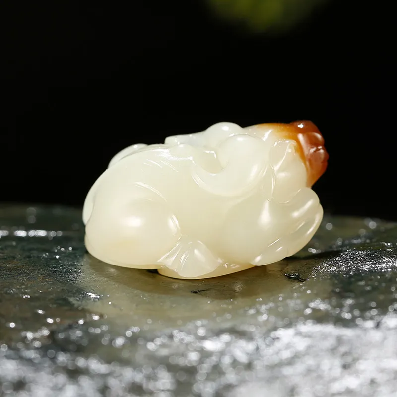 Treasure Hetian Jade Pendants White Jade/Pale Greenish White Jade Unisex-1