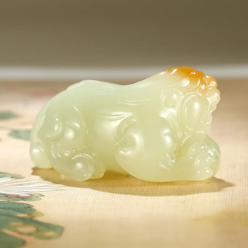 Treasure Pendants Pale Greenish White Jade Unisex-6