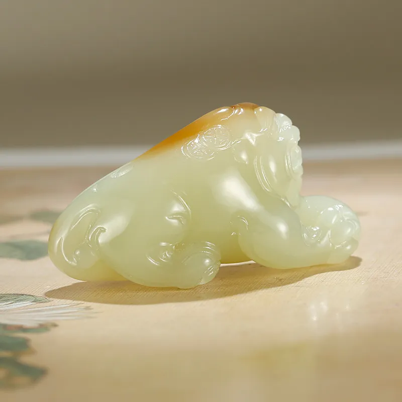 Treasure Pendants Pale Greenish White Jade Unisex-5