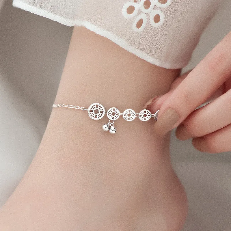 Strange S925 Silver Anklets Women's-2