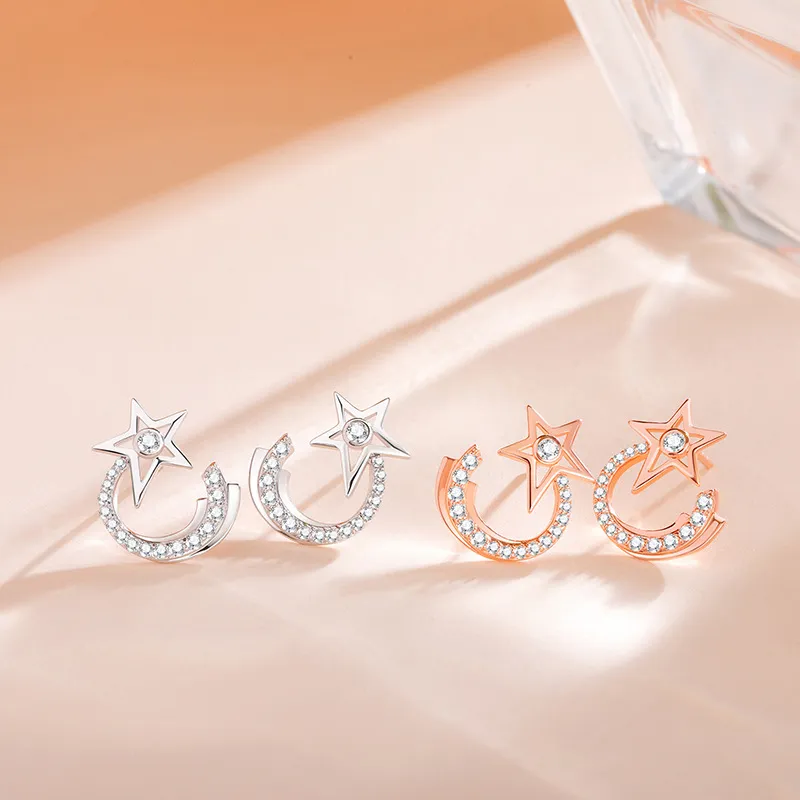 Strange S925 Silver Stud Earrings Women's-1