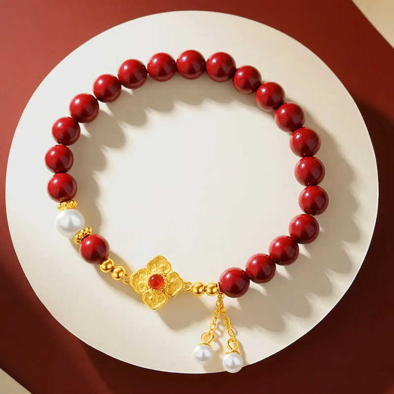 Strange Cinnabar Bracelets Women's-3