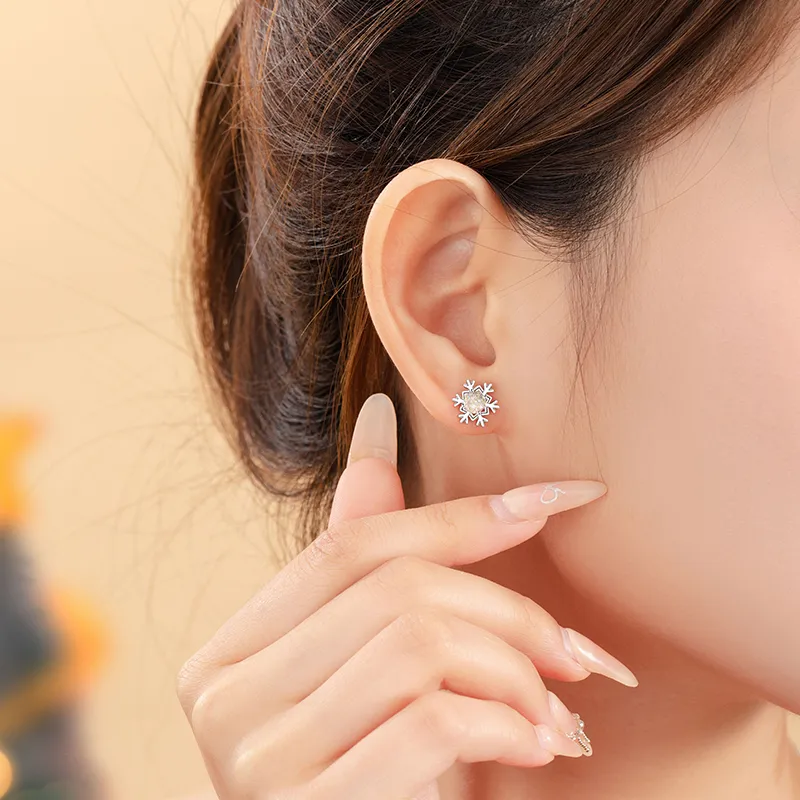 Strange S925 Silver Stud Earrings Women's-5