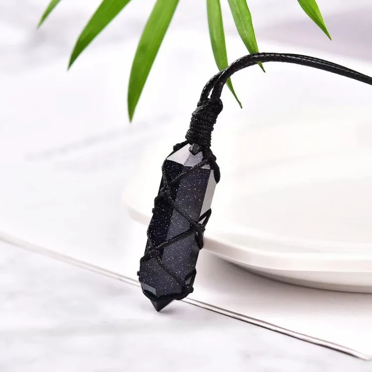 Strange Obsidian Necklaces Unisex-1